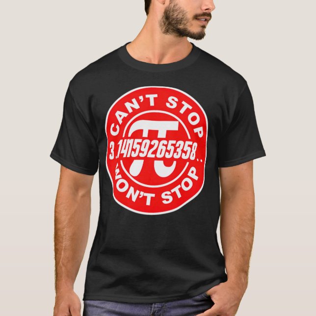T-shirt Mathématiques Mathématiques Mathématicien PI Wont  (Devant)