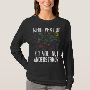 T-shirt Mathématiques Quelle Partie De N'Avez-Vous Pas Com