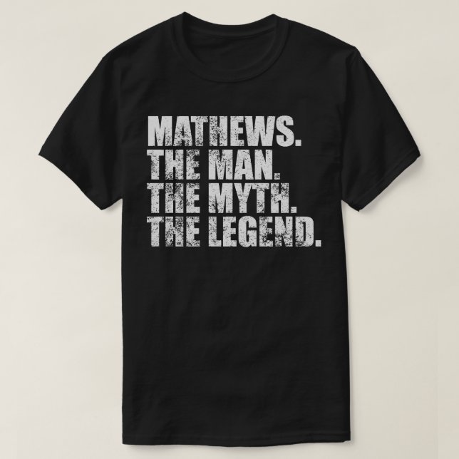 T-shirt MathewsMathews Nom de famille Mathews nom de famil (Design devant)