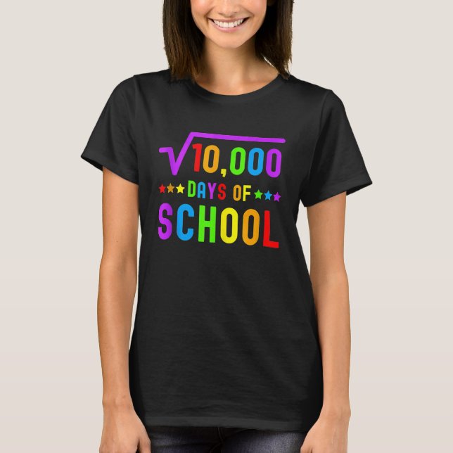 T-shirt Maths 100 Jours de l'école Enseignant en mathémati (Devant)
