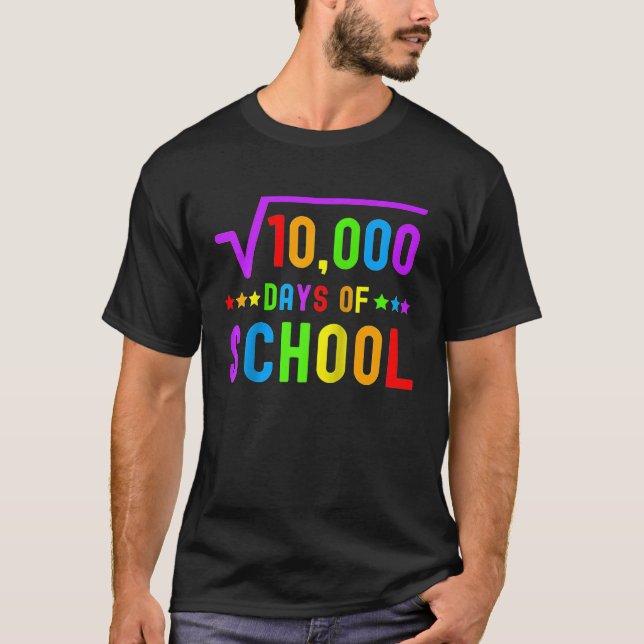 T-shirt Maths 100 Jours de l'école Enseignant en mathémati (Devant)
