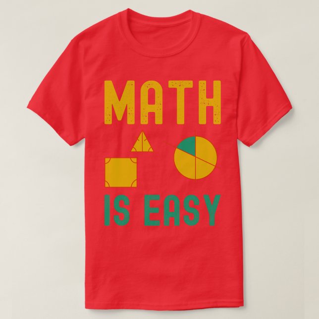 T-shirt maths est une géométrie facile 7 (Design devant)