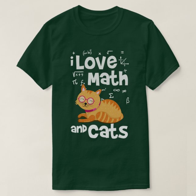 T-shirt Maths et chats 1 (Design devant)