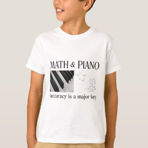 T-shirt maths et clé principale de piano
