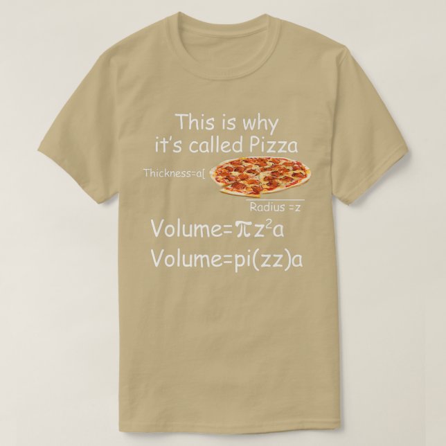 T-shirt Maths et équation de pizza Funny Math et Pizza (Design devant)