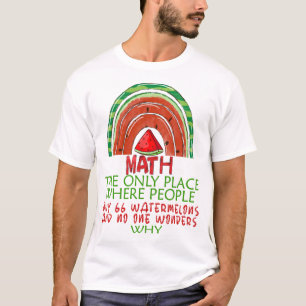 T-shirt Maths et pastèques Mathématiques Numéro de calcul