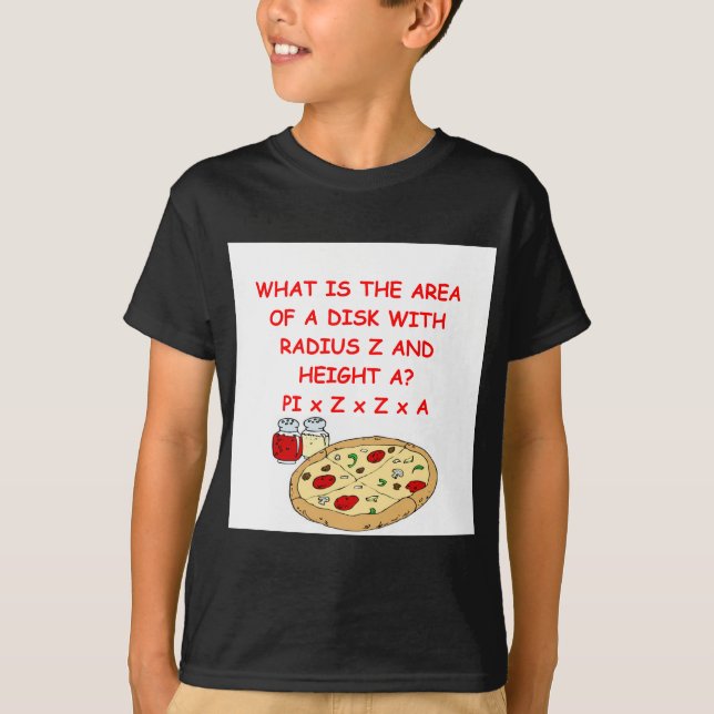 T-shirt maths et pizza (Devant)