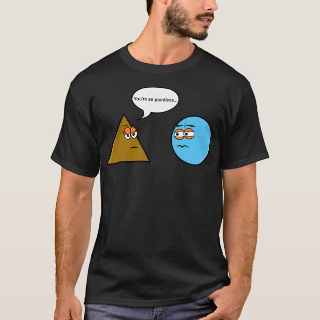 T-shirt maths géométrie plaisanterie triangle nerd cercle  (Devant)