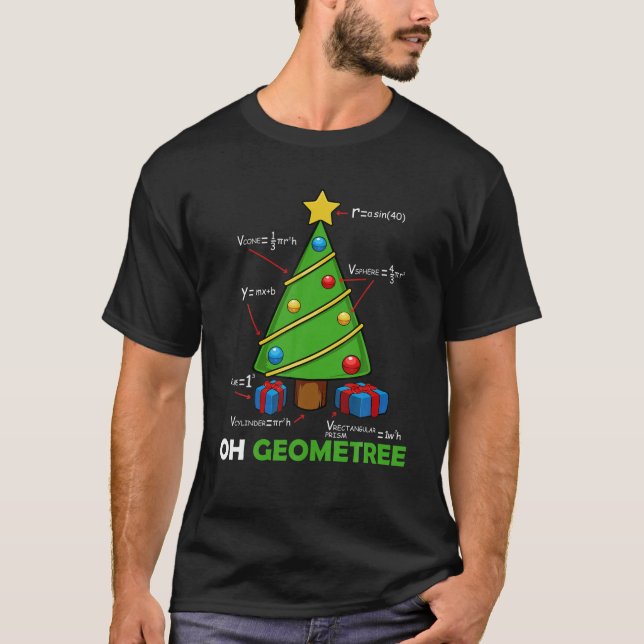 T-shirt Maths Noël Géométrie Mathématique Lover Nerd Teac (Devant)