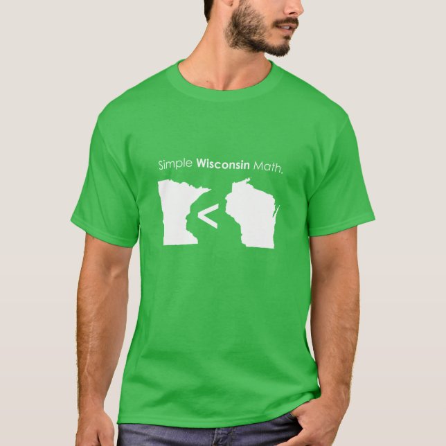 T-shirt Maths simples du Wisconsin (Devant)