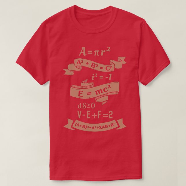 T-shirt maths vintages (Design devant)