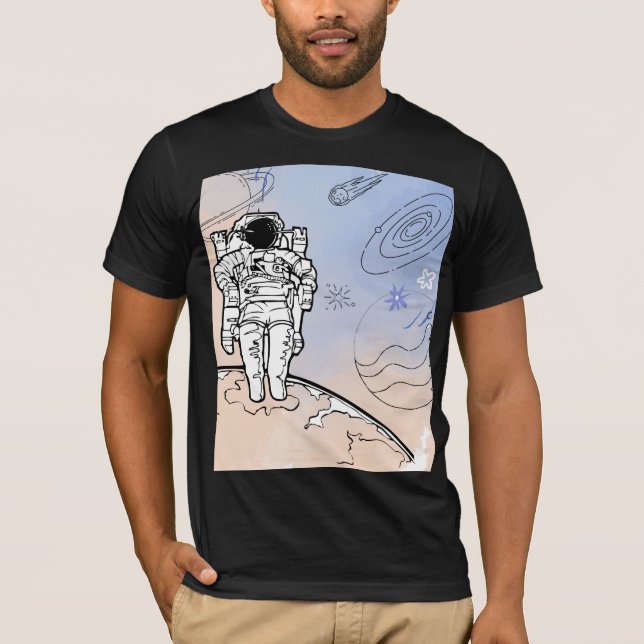 T-shirt Matin Cosmique Minimal (Devant)