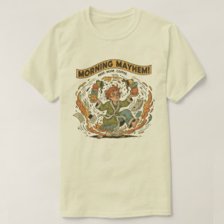 T-shirt Matin Mayhem - Drôle Chaos Café