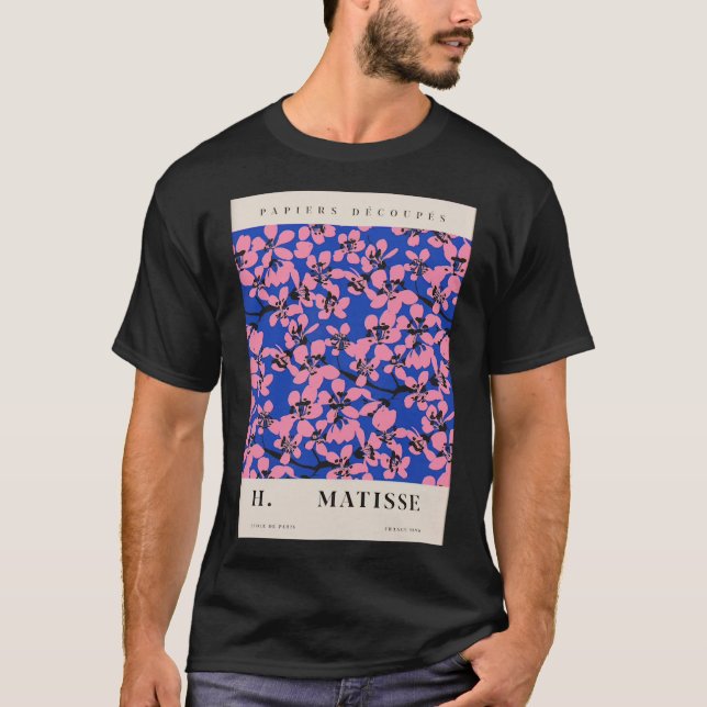 T-shirt Matisse Papiers Découpes Fleur Rose Classique T-Sh (Devant)