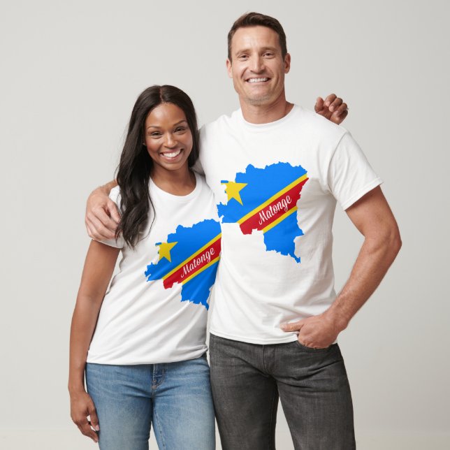 T-shirt Matonge pattern white T shirt made in USA (Unisexe)