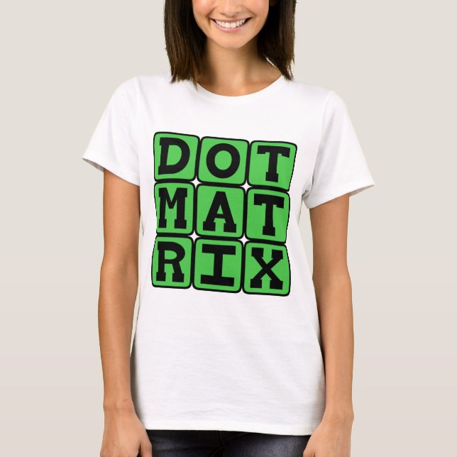 T-shirt Matrice de points, réseau à motifs (Devant)