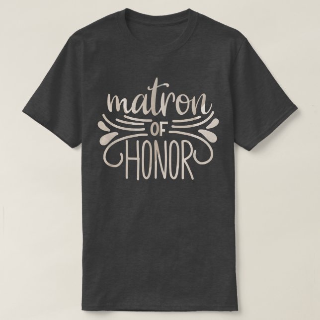 T-shirt Matron De Mariée D'Honneur Et Tee - shirt De Chamb (Design devant)