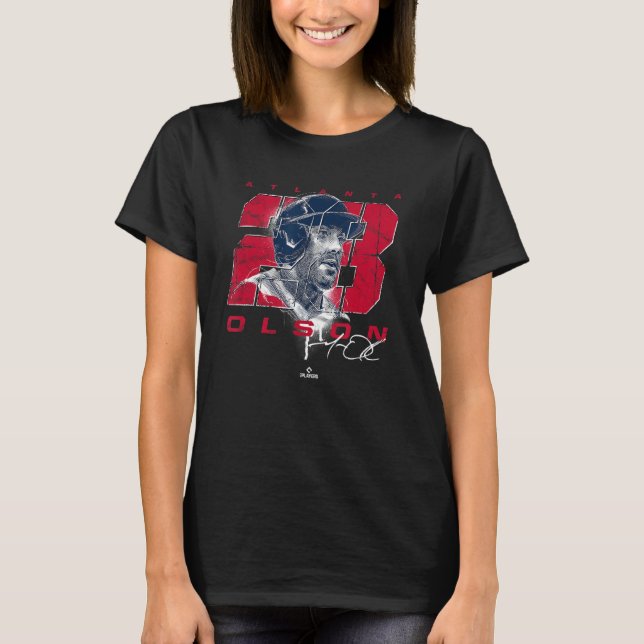T-shirt Matt Olson Silhouette Oly Atlanta MLBPA (Devant)