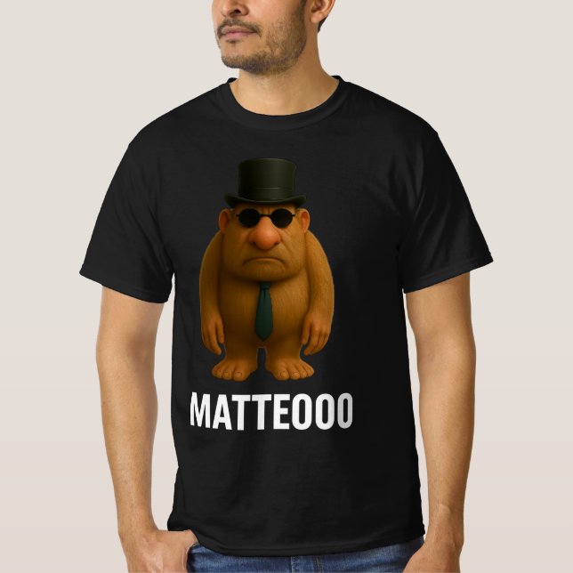T-shirt Matteo Mateo Matteooo Italian Brainrot Meme  (Devant)