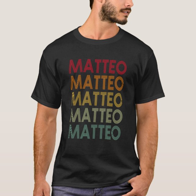 T-shirt Matteo Rétro Nom Humour Nom (Devant)