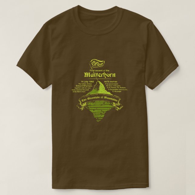 T-shirt Matterhorn 150e année Jubilé VERT-DARK (Design devant)