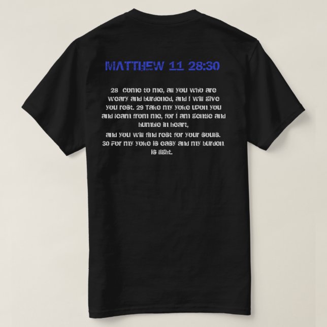 T-SHIRT MATTHEW 11 28:30 (Design dos)