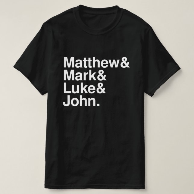 T-SHIRT MATTHEW MARK LUKE JOHN (Design devant)