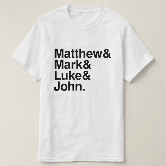 T-SHIRT MATTHEW MARK LUKE JOHN (Design devant)