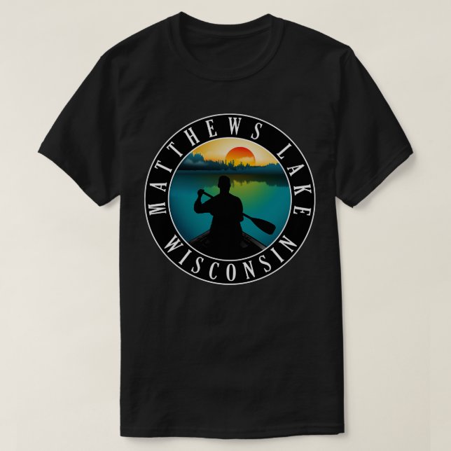 T-shirt Matthews Lake Wisconsin Canoë 2 (Design devant)