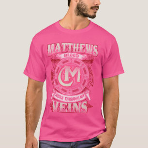 T-shirt Matthews Nom De Famille, Il Traverse Mes Veines