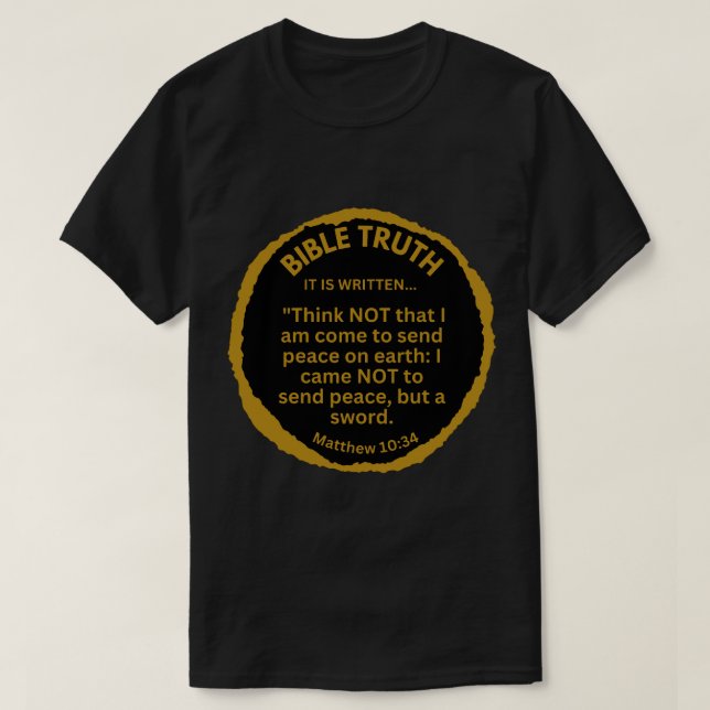 T-shirt Matthieu 1034 Épée Non Verse De Paix (Design devant)