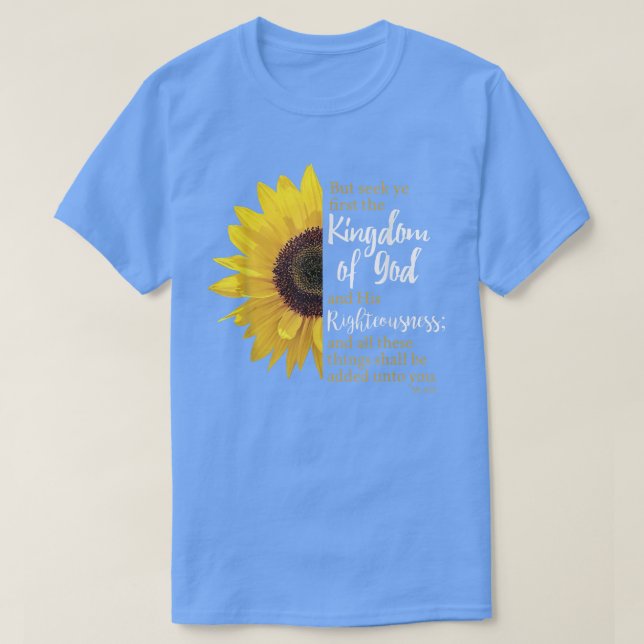 T-shirt Matthieu 633Cherchez D'Abord Le Royaume De Dieu (Design devant)
