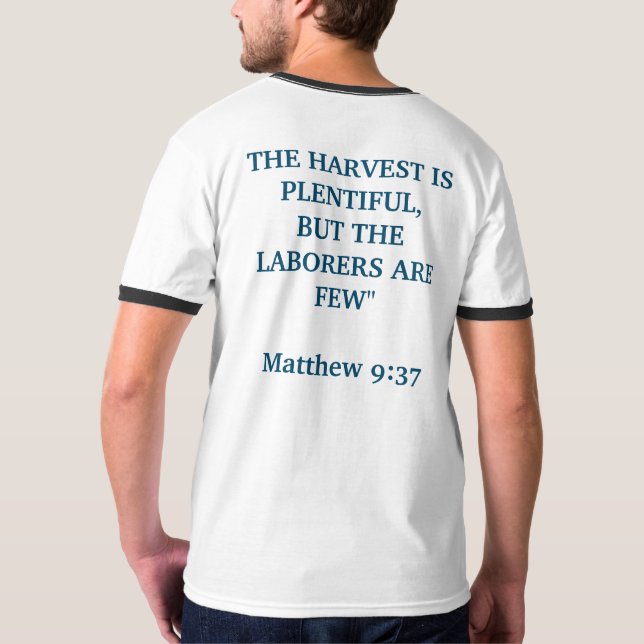 T-shirt Matthieu 9:37 (Dos entier)