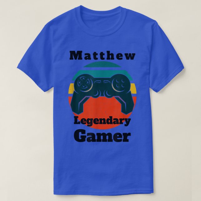 T-shirt Matthieu légendaire joueur de jeu vidéo Controll (Design devant)