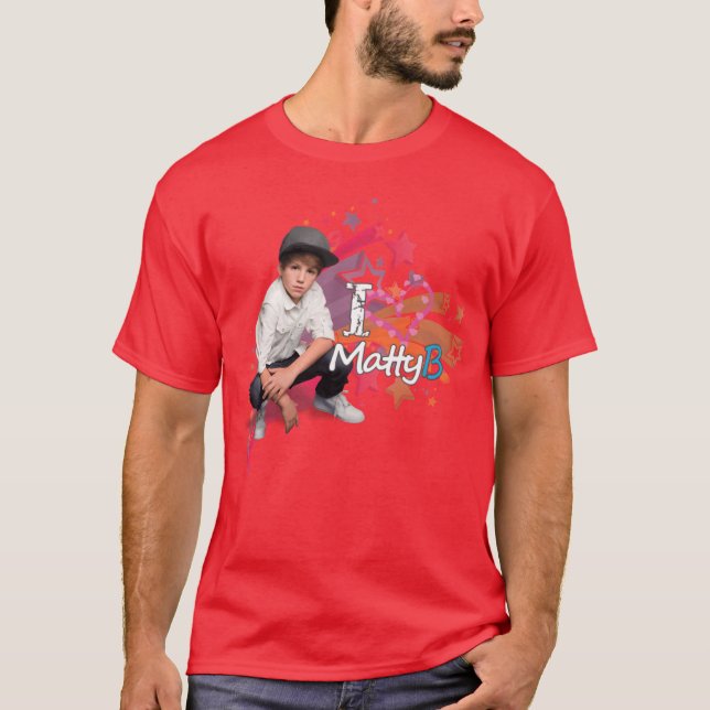 T-shirt MattyB étoiles cœurs amis (Devant)