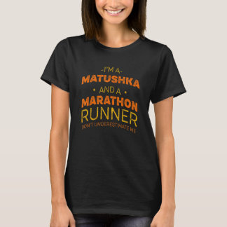 T-shirt Matushka et Marathon Runner Humour Sprin