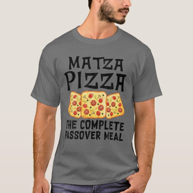 T-shirt Matza Pizza Le Repas Pâque Complet Semence Juive (Devant)