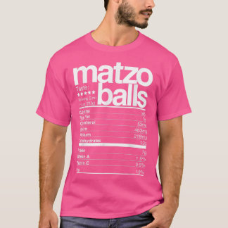T-shirt Matzo Balls Faits nutritionnels Juifs Hanoukka Fun