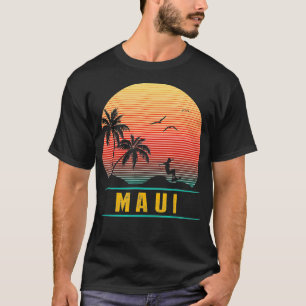 T-shirt Maui Beach Island Retro Vintage Cadeau les années 