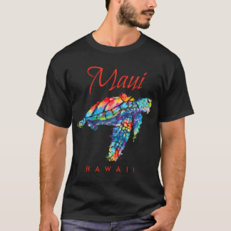 T-shirt Maui Hawaii Aquarelle Tortue de mer