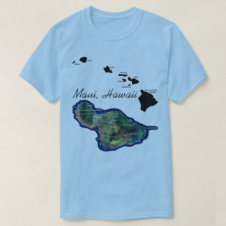 T-shirt Maui Hawaii Avec Les Îles Hawaïennes