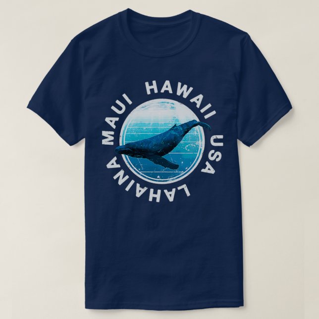 T-shirt MAUI Hawaii Baleine à bosse Lahaina Hawaïenne (Design devant)