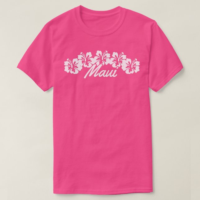 T-shirt Maui Hawaii Hibiscus Fleurs Hawaii Surf des îles H (Design devant)