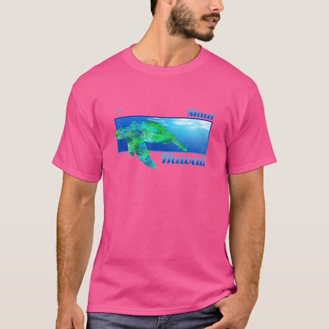 T-shirt Maui Hawaii nage Honu (Devant)