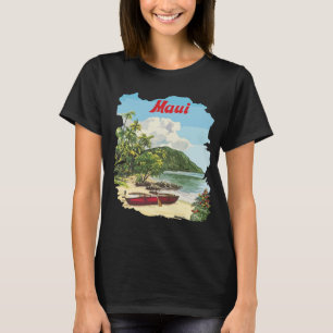 T-shirt Maui Hawaii Plage Tropicale Verte Voyage