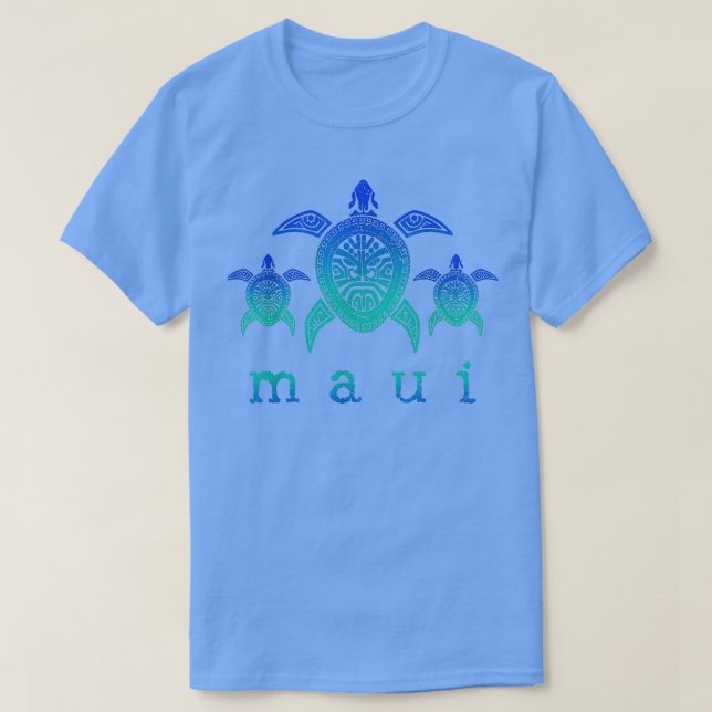 T-shirt Maui Hawaii Tortues de mer Hawaiian Plongée sous-m (Design devant)