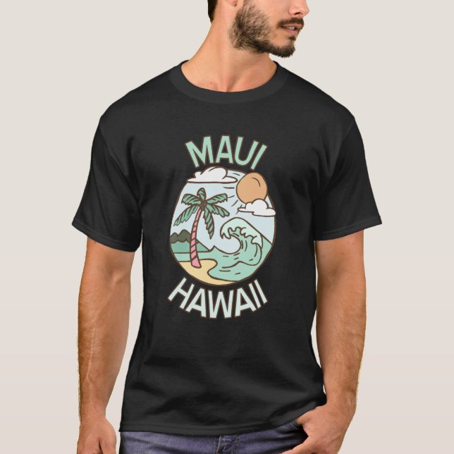 T-shirt Maui Hawaii Tropical Beach Vacation Souvenir (Devant)