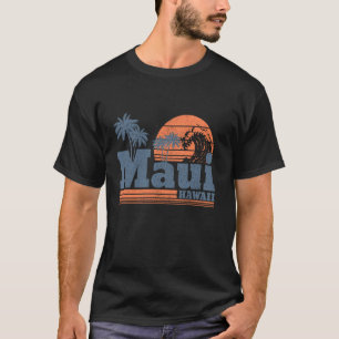 T-shirt Maui Hawaii Vintage Hawaïen Surf Surfeur Vintage