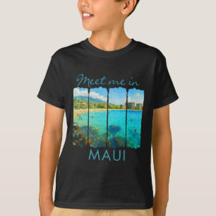 T-shirt Maui Hawaii Voyage Voyage Coup de pinceau Rencontr