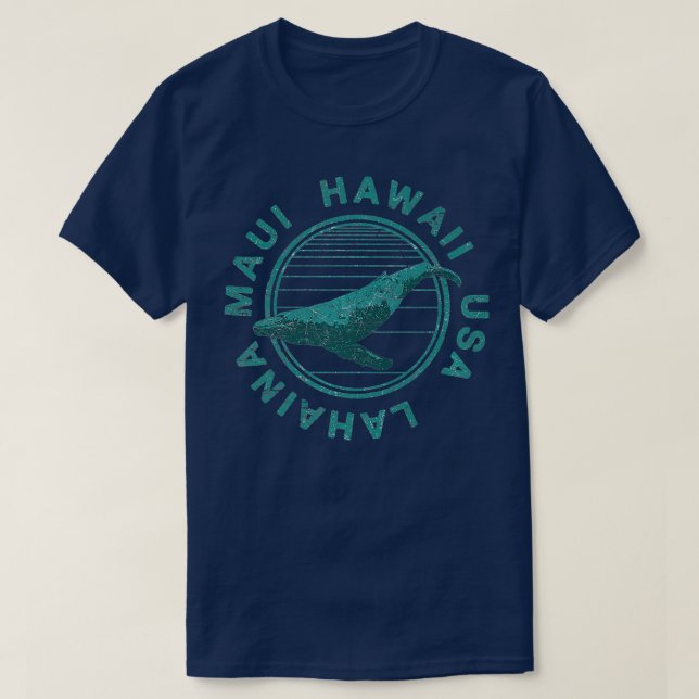 T-shirt MAUI Hawaii Whale Lahaina Hawaii Retro (Design devant)